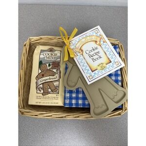 Gingerbread Man Stoneware Mold, Recipe Book Gingerbread Mix Brown Bag Cookie Art